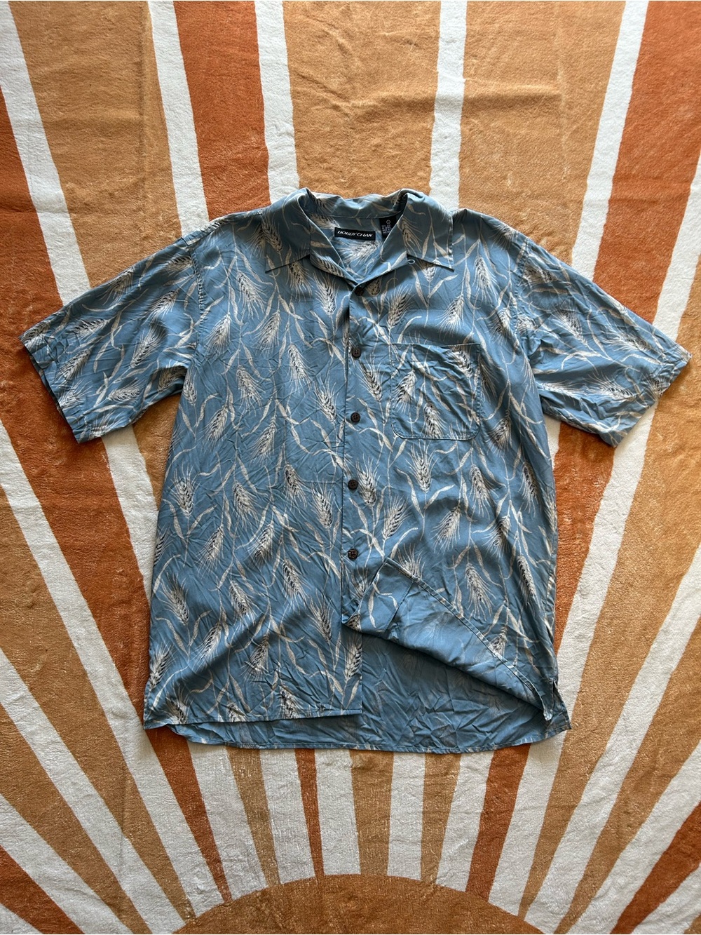 Vintage 90s silk button up shirt